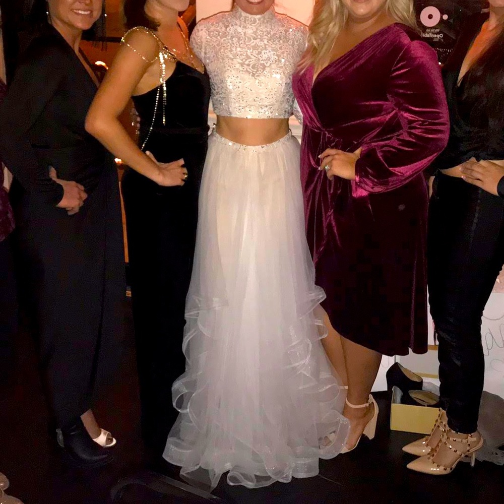 White Two Piece Gown